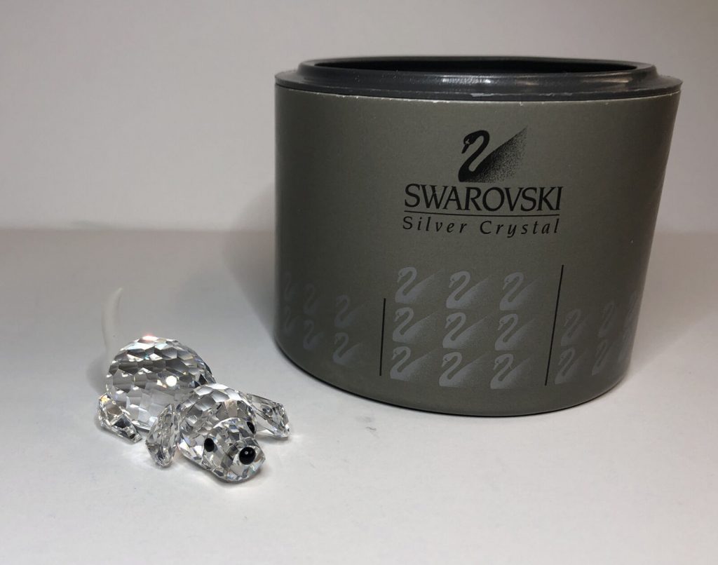 Swarovski Silver Crystal Beagle Playing A7619NR000004