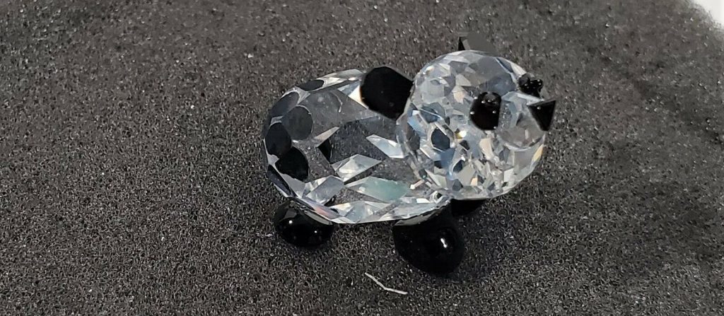 Swarovski Silver Crystal Bear Baby Panda A7611 NR000002